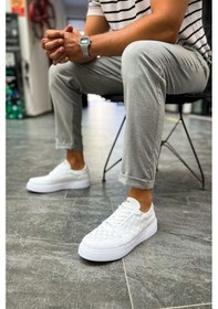 Resim Pabucmarketi Oxford Bağcıklı Erkek Günlük Ayakkabı Beyaz Çok Renkli 