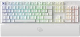 Resim Pusat Rapid Ultra Tam Boyutlu Monster Tactile Red Switch 80 M Tıklama Kablolu Mekanik RGB Oyuncu Klavyesi (Beyaz) 