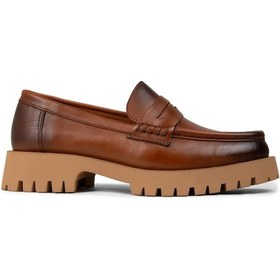 Resim Deery Kadın Hakiki Deri Taba Rengi Loafer Ayakkabı - 02034ztbac02 