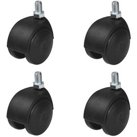 Resim 4 Adet Hts Eko 3/8 Vidalı Döner Mobilya Tekeri Çap : 49 Mm Kod : 402 