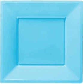 Resim Roll Up Party Dreams Plastik Kare Açık Mavi Tabak 23 CM. 8'li 