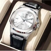 Resim POEDAGAR Kare Kasa Erkek Kol Saati - Paslanmaz Çelik, Deri Kayış, Su Geçirmez, Takvim & Gece Işığı 