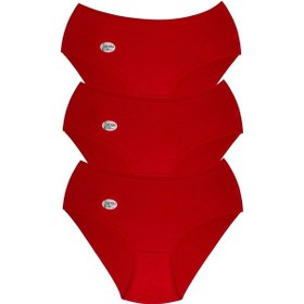 Resim Dondeza 3'Lü Bambu L / Xl Beden Kırmızı 14 Kadın Külot Kırmızı 