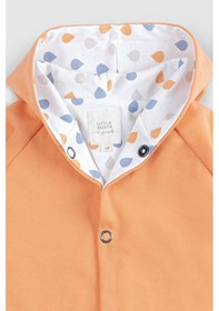 Resim Kapüşonlu Organik Pamuklu Bebek Yağmurluğu Coppe Turuncu 