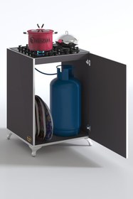 Resim Kenzlife ocak dolabı ahunaz gri 85*60*56 hazır mutfak klasik set üstü ocak için arkalıksız 