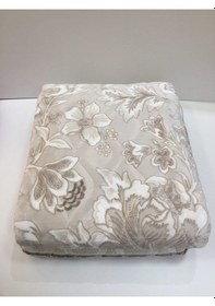 Resim Sarar Gül Modern Desen Çift Kişilik Battaniye 4 Kg Yıkanabilir Peluş Kalın Battaniye Kahverengi 