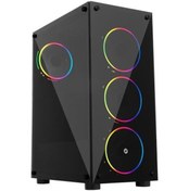 Resim Frisby Fc-9290G Gaming Double Slim Ring Temperli 400W Siyah Frisby