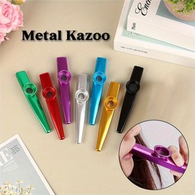 Resim 5 Diyaframlı Premium Alüminyum Kazoo - Dayanıklı, Taşınabilir & Gitar Akompanimanı İçin Kolay Oynanabilir - Gökyüzü Mavisi, Mor, Kırmızı, Yeşil, Altın, Gümüş Gri, Siyah Renklerde Mevcut 