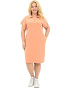 Resim Kadın Büyük Beden Gömlek Yaka Elbise 5263-25 001 