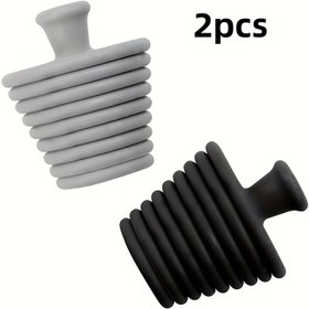 Resim 2 adet Silikon Banyo Süzgeci - Esnek, Dayanıklı ve Temizlemesi Kolay Banyo Lavabo Süzgeci, Ergonomik Koluyla Verimli Su Drenajı, Tıkanıklık Önleme, Temizlik Koruma, Banyo Süzgeci, Tıkanıklık Önleme, Modern Tasarım, Esnek Tasarım 