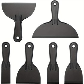 Resim Sıva ve Boya için 6'lı Esnek Plastik Macun Bıçakları 