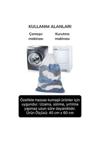 Resim 3 Adet Çamaşır Yıkama Filesi Maxi Kirli Elbise Giysi Kıyafet Torbası Okul Üniversite Yurt Asker İçin 