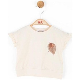 Resim Nk Kids Kız Bebek Kolları Fırfırlı T-shirt-14103 Bej 