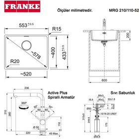 Resim Franke Mrg 210. 110-52 Üçlü Set. Nero 