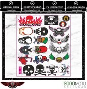 Resim Gogo A4 Sticker Kuru Kafa Tasarım 