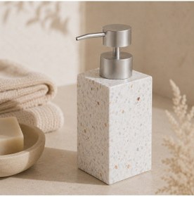 Resim The Voguemaxima Mosaico Mozaik Görünümlü Sıvı Sabunluk Beyaz 6x17 Cm 