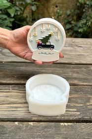 Resim Rufus Concept 2D Kar Küresi Kamyon Desenli Silikon Mum Kalıbı 