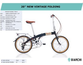Resim BIANCHI NEW FOLDING VINTAGE KATLANIR BİSİKLET 290H 7-V VB BLACK 