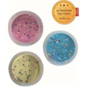 Resim Hayvanlı Slime Mavi Pembe Sarı 3 Kutu Ele Yapışmayan Slaym Pofuduk Sılaym Oyun Jeli 