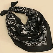 Resim 49.99cm Klasik Paisley Desenli Bandana - Vintage Kare Eşarp & Kovboy/Kovgirl Baş Sarmağı, Tüm Mevsimler İçin Nefes Alabilen Mendil, Koşu ve Açık Hava Sporları için Uniseks (Beyaz/Kırmızı/Siyah), Vintage Bandana, Çok Yönlü Baş Aksesuarı, Cesur Desenli Aksesuar, Dayanıklı Baş Örtüsü, Rahat Kumaş, Kovboy Şapkası Alternatifi, Hafif Başlık, Moda Tutkunlar İçin 