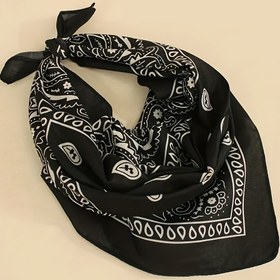 Resim 49.99cm Klasik Paisley Desenli Bandana - Vintage Kare Eşarp & Kovboy/Kovgirl Baş Sarmağı, Tüm Mevsimler İçin Nefes Alabilen Mendil, Koşu ve Açık Hava Sporları için Uniseks (Beyaz/Kırmızı/Siyah), Vintage Bandana, Çok Yönlü Baş Aksesuarı, Cesur Desenli Aksesuar, Dayanıklı Baş Örtüsü, Rahat Kumaş, Kovboy Şapkası Alternatifi, Hafif Başlık, Moda Tutkunlar İçin 