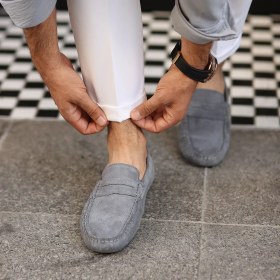 Resim Sail Laker's - Gri Süet Deri Erkek Loafer Ayakkabı 101-6055-11169 