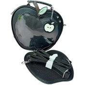 Resim Suntek Sevimli Elma Şeklinde Çanta Sırt Çantası Okul Siyah 