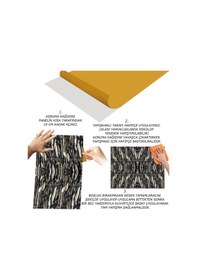 Resim Tink Kendinden Yapışkanlı Siyah Sıralı Desenli Pvc Panel 41x62 Cm 