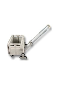 Resim 8 Tekerlekli Gri, 38l Orta Boy Hareketli Alüminyum Tutacaklı Alışveriş Arabası 