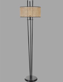 Resim Lumexx BELEN SİYAH LAMBADER SİLİNDİR RATTAN ABAJURLU 