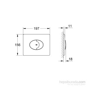 Resim Grohe Skate Air Gömme Rezervuar Kumanda Paneli - 38506000 