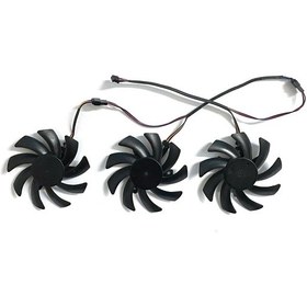 Resim 3pcs Aub0812vd00 Fdc10h12s9c 85mm 4pin Amd Rx6750xt 6800 6900xt 6950xt Grafik Kartı Soğutma Fanı 
