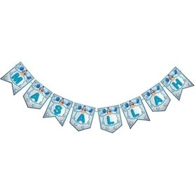 Resim Maşallah Zikzak Banner Sünnet Kutlama Seti Mavi 