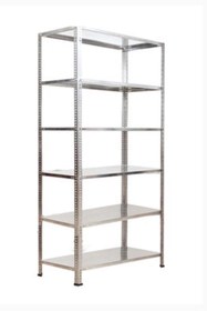 Resim Herrafburada Çelikrafburada 6 Katlı Galvaniz Çelik Raf Arşiv Rafı Depo Rafı Kiler Rafı 43x60x200 