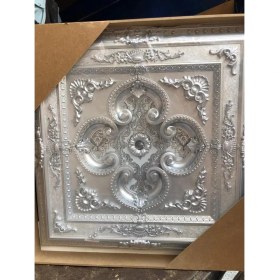 Resim Decogold 90*90 cm Gümüş Kare Saray Tavan Göbek 