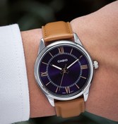 Resim Casio Mtp-v005l-2b5udf Taba Deri Kordon Erkek Kol Saati 