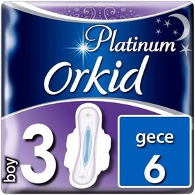 Resim Orkid Platinum Hijyenik Ped Gece Tekli Paket 6 Ped 