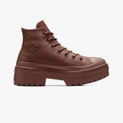 Resim Converse Chuck Taylor All Star Lugged Heel Kadın Kahverengi Deri Platform Sneaker Düz A11547c Kahverengi 