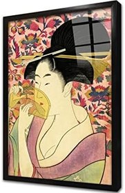 Resim Japon Kadın Çerçeveli Cam Tablo 20x30 cm CB31042 