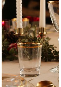 Resim Rakle Pure Altın Yaldızlı 4'lü Su Bardağı Seti 270 Cc Renkli 