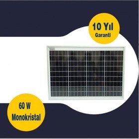 Resim Gesper Energy 60w Watt Monokristal Güneş Paneli 12v 36 Hücre 