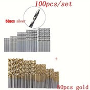 Resim 100 adet Titanyum Kaplamalı Yüksek Hızlı Çelik Matkap Seti - DIY ve Ev İyileştirme için Temel Güç Aracı Aksesuarları, Twist Matkap Uçları, Forstner Matkap Uçları ve Auger Matkap Uçları dahil, Kutu ile 