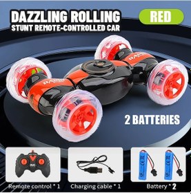 Resim Uzaktan Kumanda Araba Rc Drift 4wd Radyo Jest İndüksiyon Müzikli Işık Yüksek Red 2 Battery 1704v 