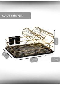 Resim Jet's Home 2 Katlı Bulas Iklık Tezgah U Stu Tabaklık Bpa Free Bulas Ik Sepeti Kalpli Gold Gold 
