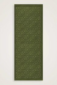 Resim Imannoor İmza Monogram Bordo Shiny Jakar Şal 70x200 Haki 