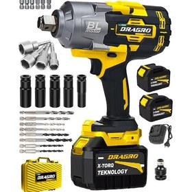 Resim Dragro Alman DRG-1201 PRO 1201 NM Kademeli Yüksek Torklu Somun Bijon Sökme Akülü Matkap Vidalama 