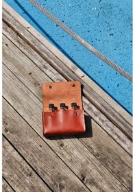 Resim El Yapımı Deri Baharatlık 100 Ml Cam Şişe 