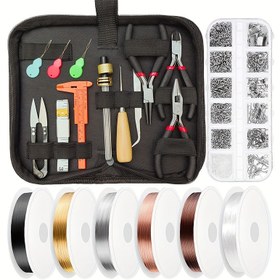 Resim Alaşım/Demir Pense ile DIY Takı Yapım Seti - El Sanatları Tutkunları için Tam Boncuklama & Tamir Alet Seti 