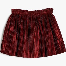 Resim Kız Bebek Mini Etek Pilili Beli Lastikli 