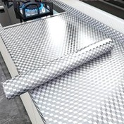Resim 3.0 metre Kendinden Yapışkanlı Kalınlaştırılmış Alüminyum Folyo Duvar Kağıdı, Yağ Geçirmez ve Yüksek Sıcaklık Dayanıklı, Mutfak, Ocak, Duvar, Dolap, Çekmece, Masaüstü vb. için Uygun 